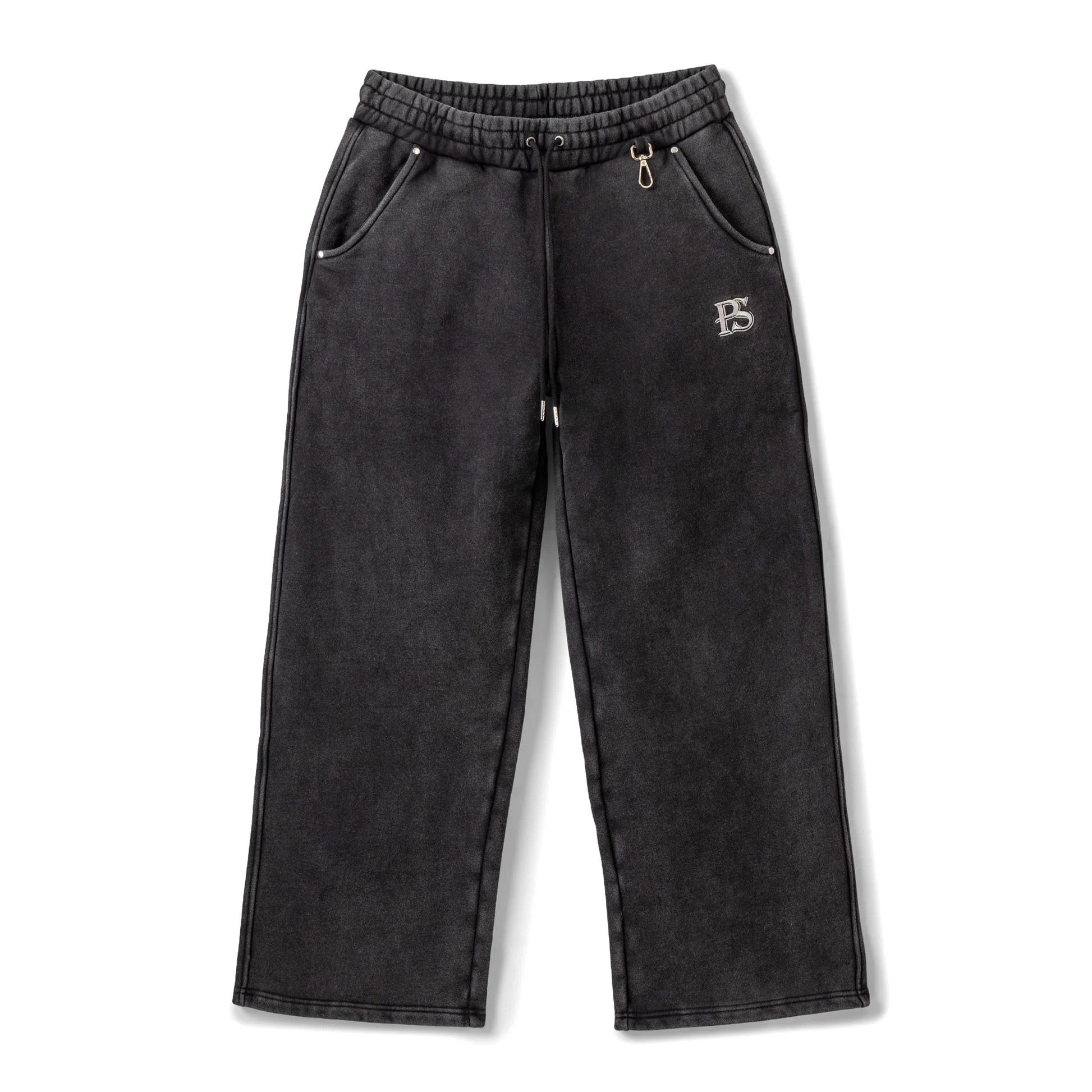 WIDE LEG SWEATPANT - WASHED BLACK PUBLIC SAINT WIDE LEG SWEATPANT - WASHED BLACK