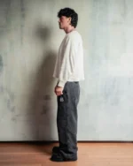 WIDE LEG SWEATPANT - WASHED BLACK