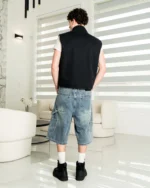 UTILITY DENIM SHORT - BLUE