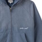 SUN FADED ZIP-UP HOODIE - BLUE