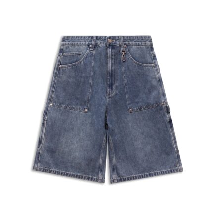 PUBLIC SAINT UTILITY DENIM SHORT - BLUE