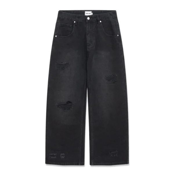 Public Saint Distressed Denim - Washed Black